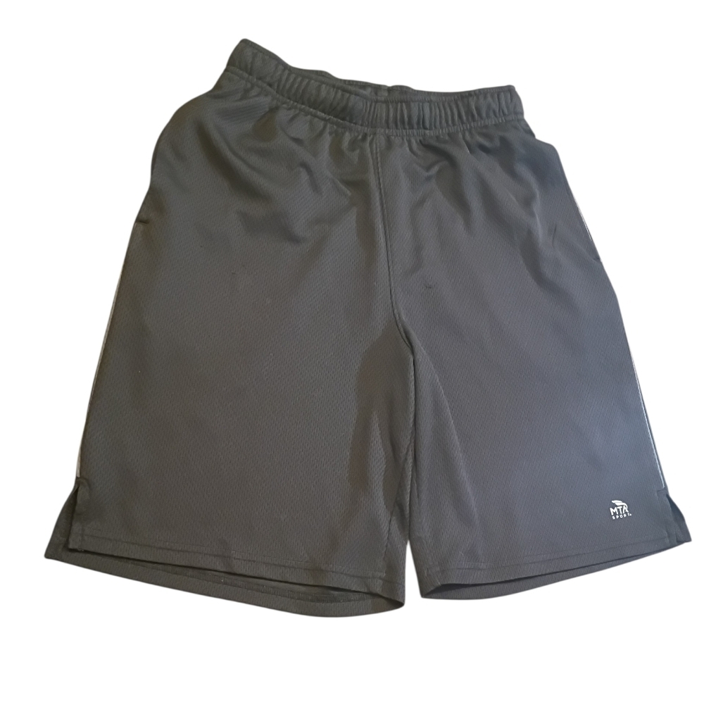 MTA Sport Mens Small Black Athletic Shorts Mesh Gym Training Performance Elastic